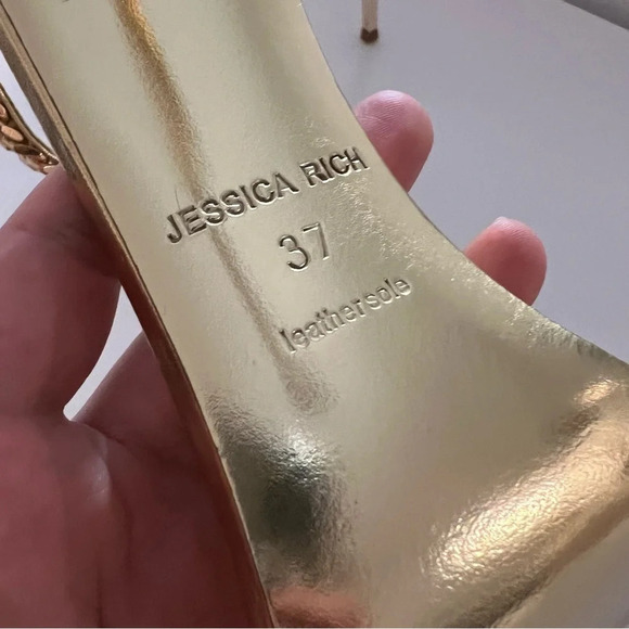 Jessica Rich Monaco Sandals Gold size 37 - Picture 5 of 9